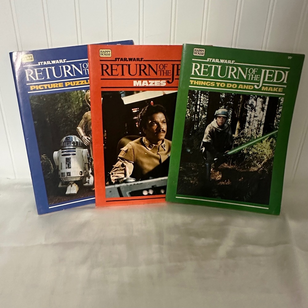 Vintage Happy House Star Wars Return of the Jedi Activity Books Kids Excellent